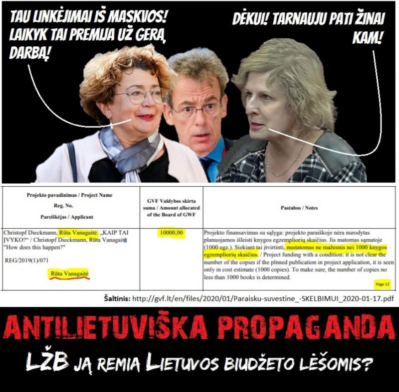 Lietuvos žydų bendruomenė Rūtai Vanagaitei išskyrė 10 000 eurų naujo šmeižikiško opuso prieš Lietuvą sukurpimui!