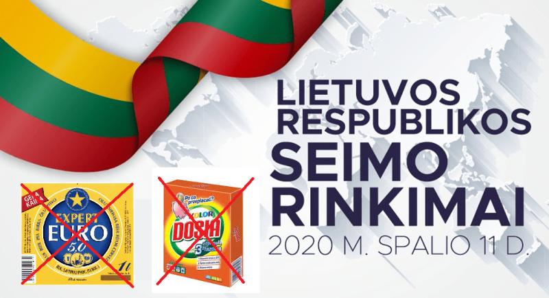 2020 Seimo rinkimuose alus ir skalbimo milteliai dalijami nebus!